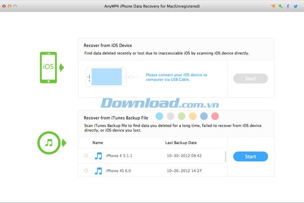 AnyMP4 iPhone Data Recovery for Mac