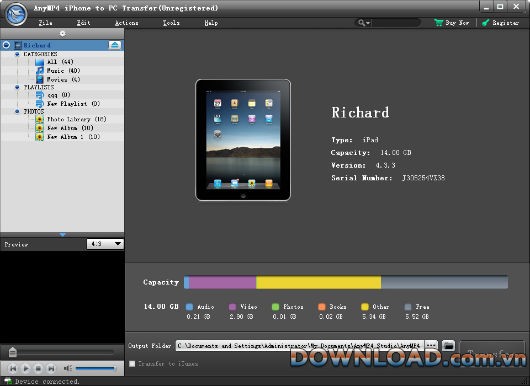 AnyMP4 iPhone to PC Transfer
