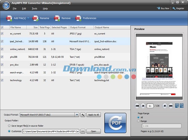 AnyMP4 PDF Converter Ultimate