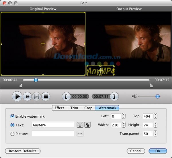 AnyMP4 Video Converter cho Mac