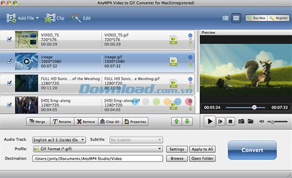 AnyMP4 Video to GIF Converter for Mac