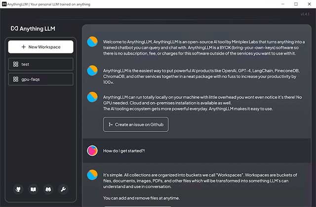 AnythingLLM cho PC có thể chạy cục bộ hoặc tự lưu trữ