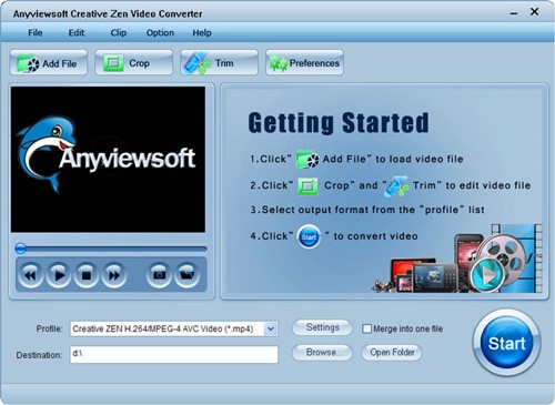 Anyviewsoft Creative Zen Video Converter