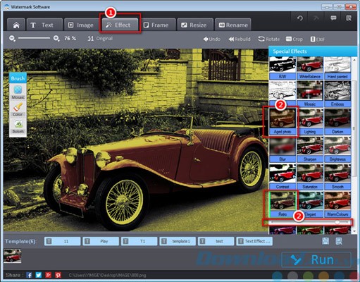 Hiệu ứng ảnh mới của Watermark Software