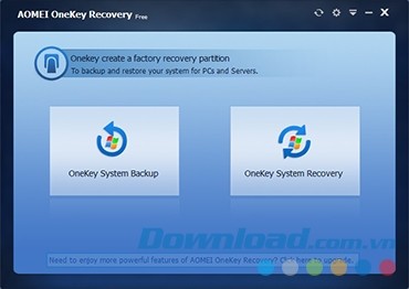 Cài đặt AOMEI OneKey Recovery
