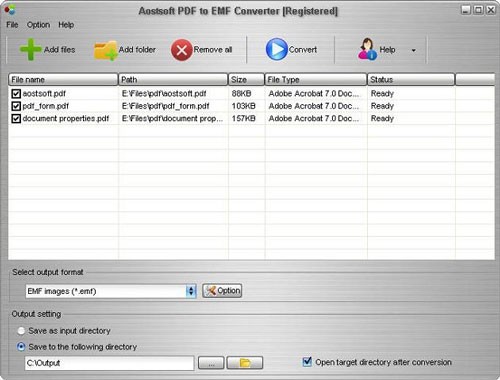 Aostsoft PDF to EMF Converter
