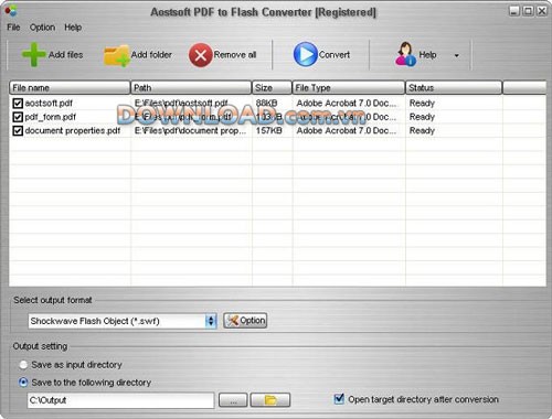 Aostsoft PDF to Flash Converter