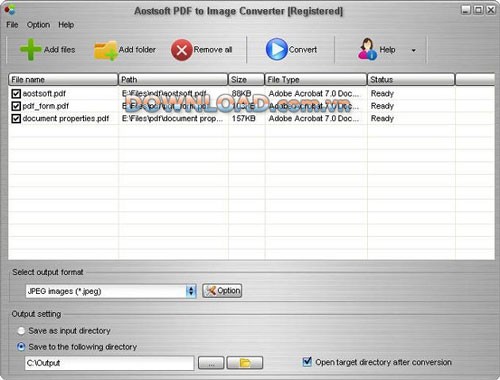 Aostsoft PDF to Image Converter