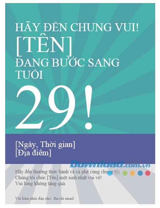 Áp phích mừng sinh nhật