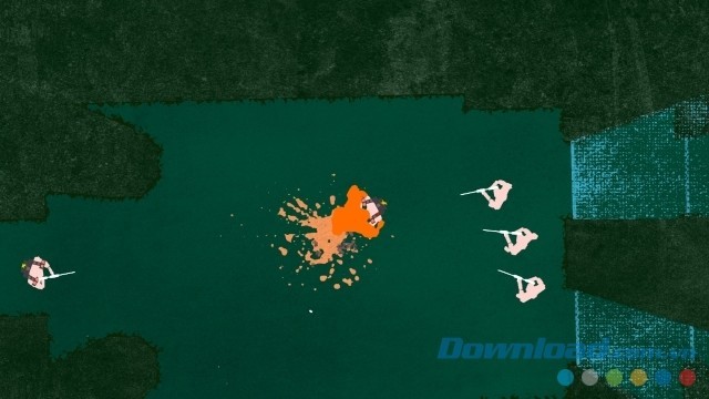 Chạm trán với nhiều kẻ thù trong game hành động mới Ape Out cho máy tính