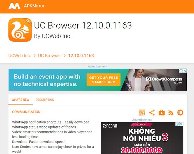 Cài đặt và cập nhật ứng dụng liên tục trên APK Mirror