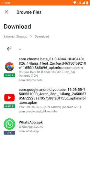 Xem các file tải về