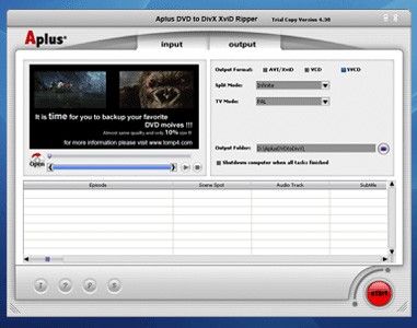 Aplus DVD to Divx Xvid Ripper