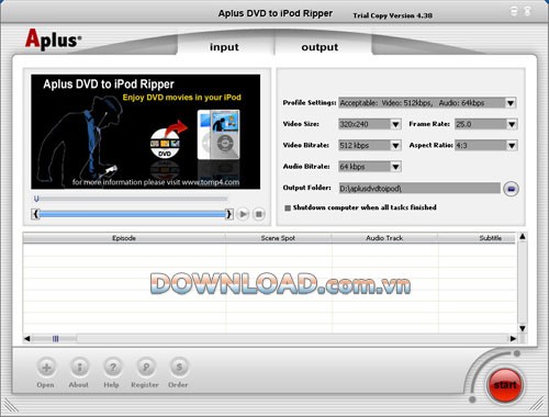 Aplus DVD to iPod Ripper