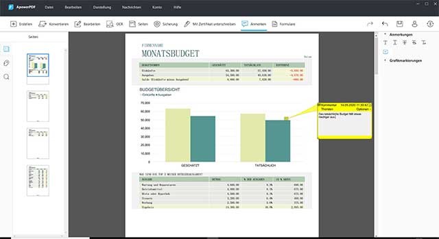ApowerPDF cũng cung cấp tính năng chuyển định dạng PDF