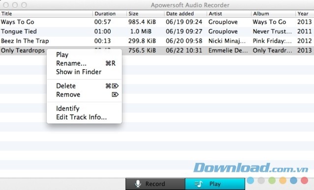 Ghi âm và nghe nhạc chất lượng cao cùng Apowersoft Audio Recorder cho Mac