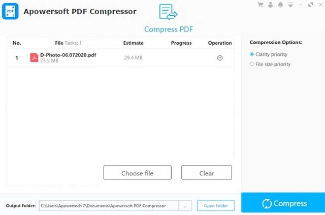 Thu nhỏ dung lượng tệp một cách đơn giản và an toàn với Apowersoft PDF Compressor