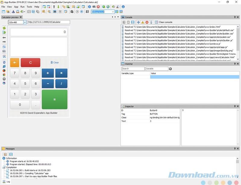 Công cụ gỡ lỗi của App Builder