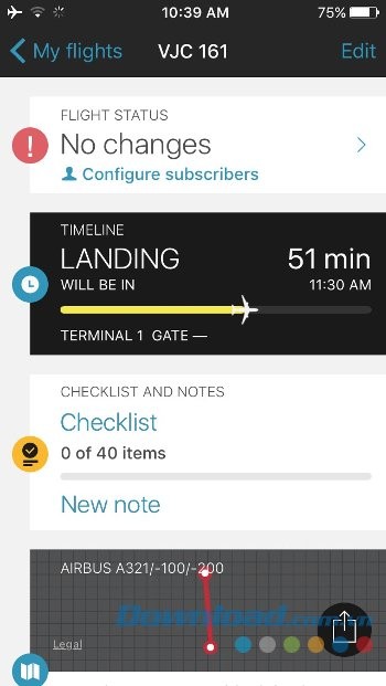 Thông tin chi tiết về chuyến bay