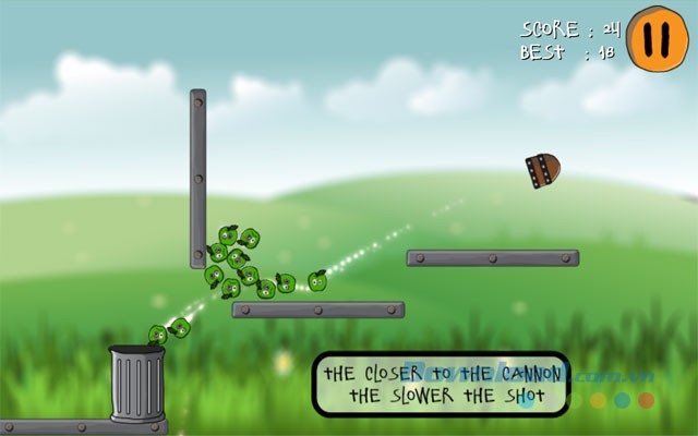 Giao diện game Apple Bin cho Windows 8