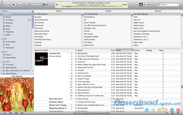 Giao diện chính của iTunes 10