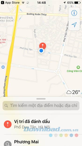 Giao diện chính Apple Maps
