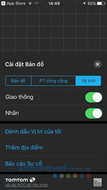 Xem dạng vệ tinh