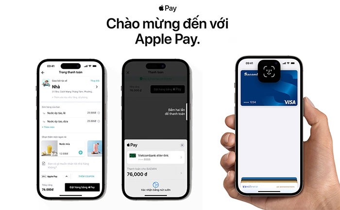 Các bước thanh toán với Apple Pay bằng iPhone