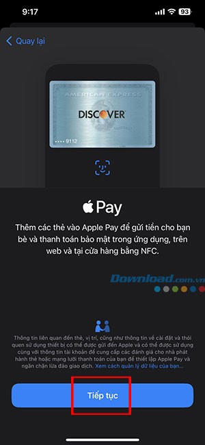 Apple Pay them the ngan hang vao Vi Apple 9*425241
