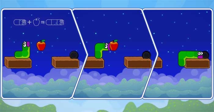 Apple Worm: Logic Puzzle cho iOS dựa trên game Rắn săn mồi huyền thoại
