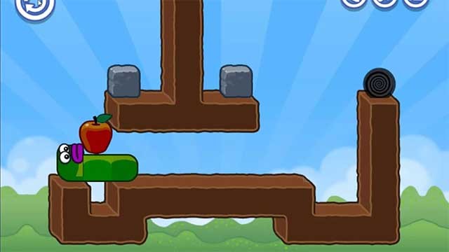 Apple Worm có đồ họa đơn giản mà độc đáo, tạo hình nhân vật đầy màu sắc