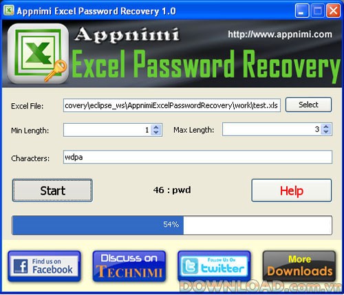 Appnimi ExcelPasswordRecovery