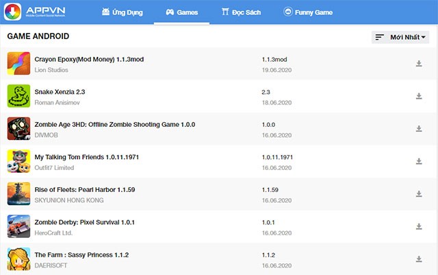 Bộ sưu tập game cho di động