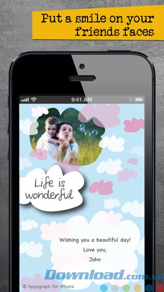 Chia sẻ thiệp qua mạng xã hội