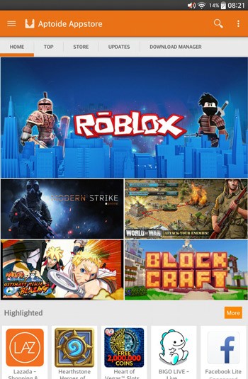 Cửa hàng Aptoide chứa hàng trăm nghìn ứng dụng