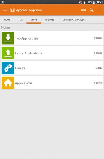 Cửa hàng phân loại thành nhiều mục