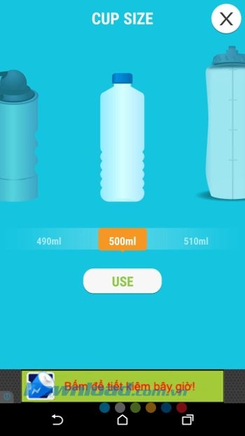 Lựa chọn kích thước bình nước bạn muốn với Aqualert