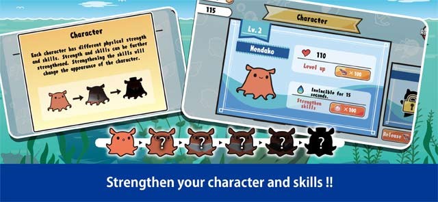 Tăng cường kỹ năng và thay đổi ngoại hình của nhân vật trong Aquatic Life Adventures