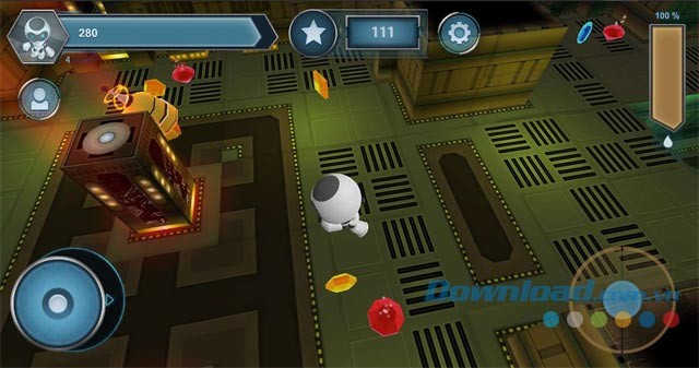 Sử dụng cần điều khiển ảo trong game hành động phiêu lưu Arcadian cho máy tính và Windows Phone