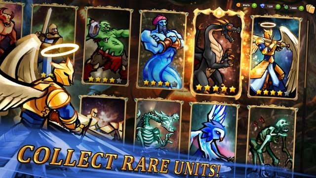Thu thập các đơn vị hiếm để chiến đấu cho bạn trong game Dungeon Legends