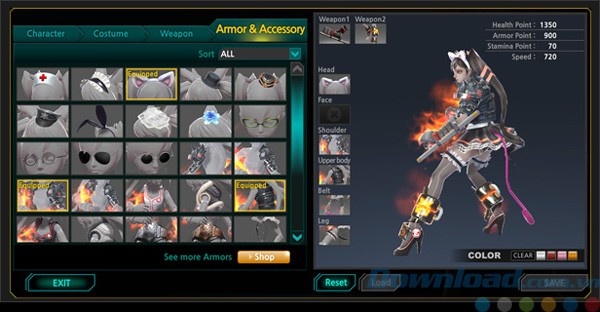 Trang bị đồ cho nhân vật