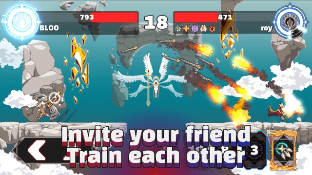 Mời bạn bè cùng chơi và chiến đấu với nhau