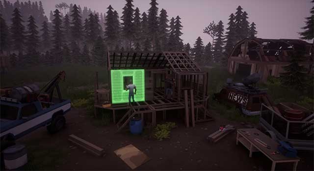 Thu thập tài nguyên, chế tạo công cụ và xây dựng nơi trú ẩn