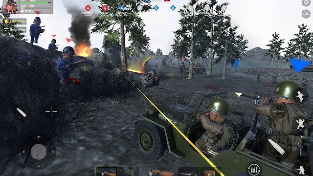 Chiến đấu với kẻ thù trong bối cảnh WW2 trong game Ardennes Fury: WW2 FPS Guns