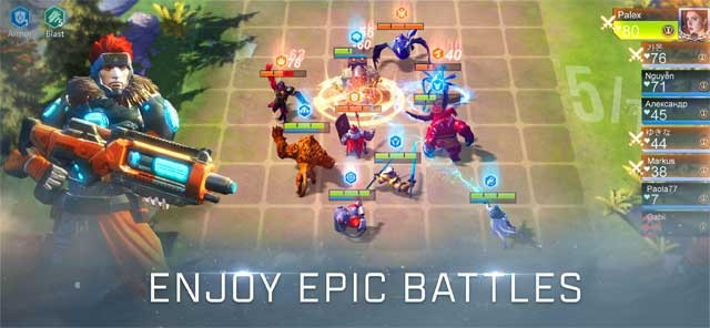 Tận hưởng các cuộc chiến chiến thuật trong thời gian thực khốc liệt