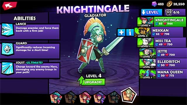 Chiêu mộ anh hùng mạnh mẽ để lập team