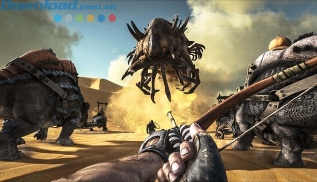 ARK: Survival Evolved for Android có hơn 80 loài khủng long và các sinh vật nguyên sinh