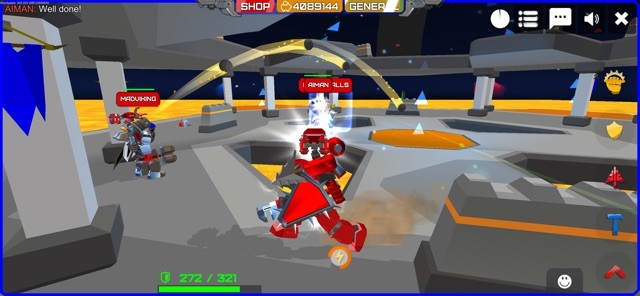 Chiến đấu cùng tổ đội người máy đầy phấn khích, cạnh tranh