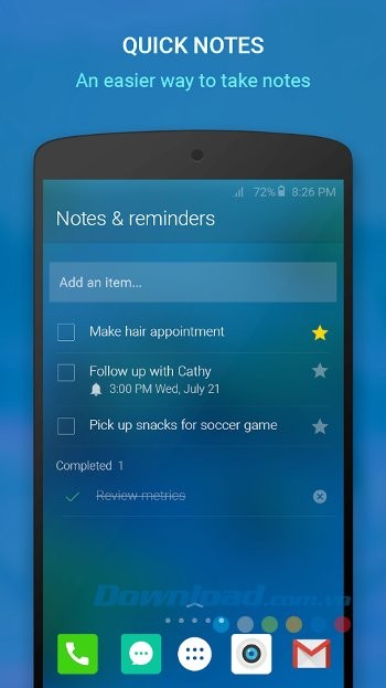 Ghi chú nhanh với Arrow Launcher