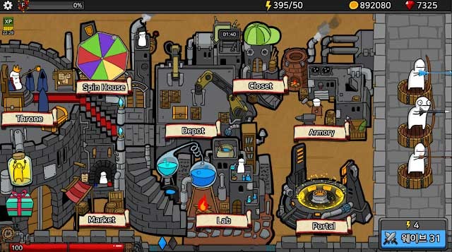 Nạn đứng về phe phòng thủ, cố gắng bảo vệ tháp của mình khỏi những kẻ thù bất tận trong Arrow War